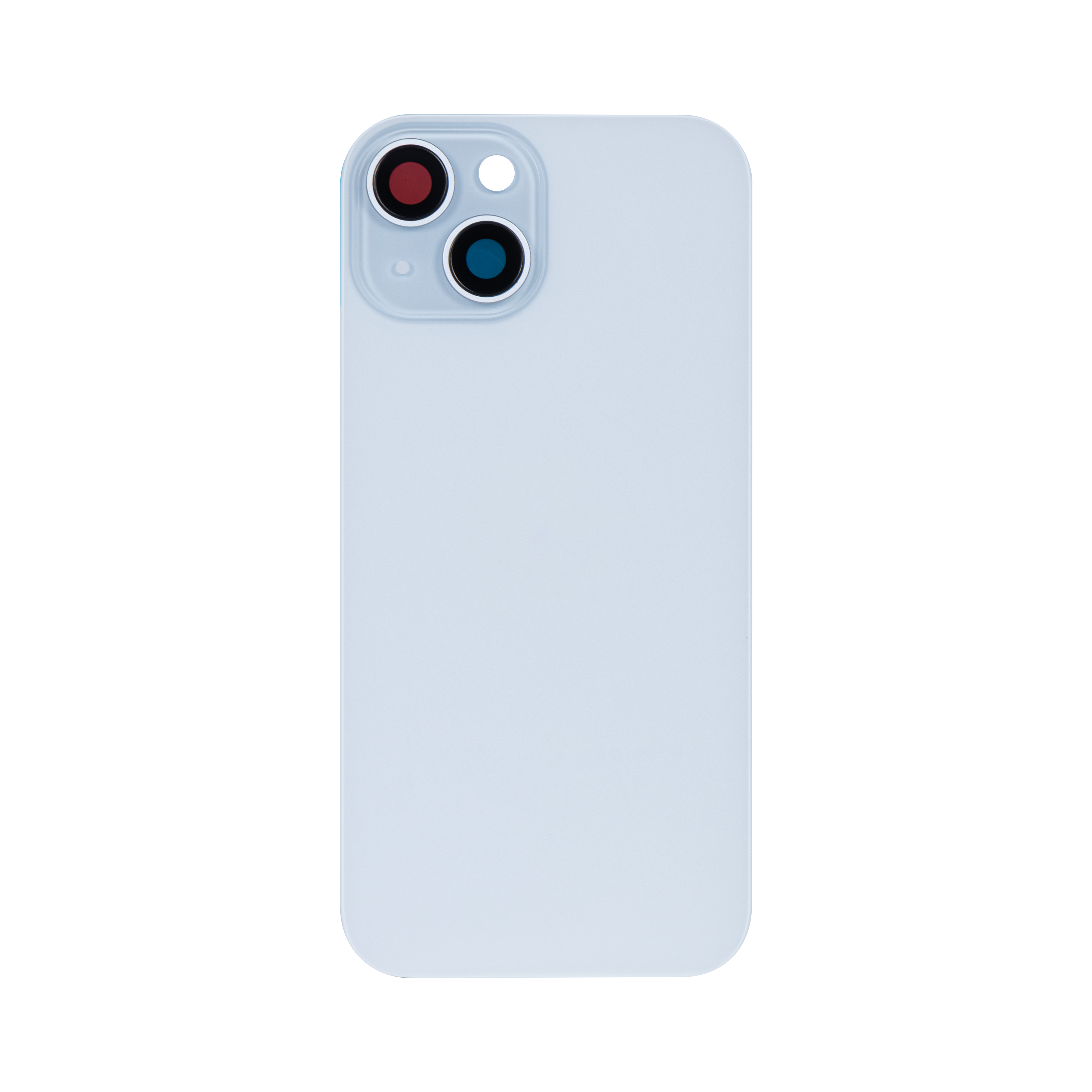 For Apple iPhone 15 Back Glass Without NFC, Enlarged Camera Frame Blue Compatible