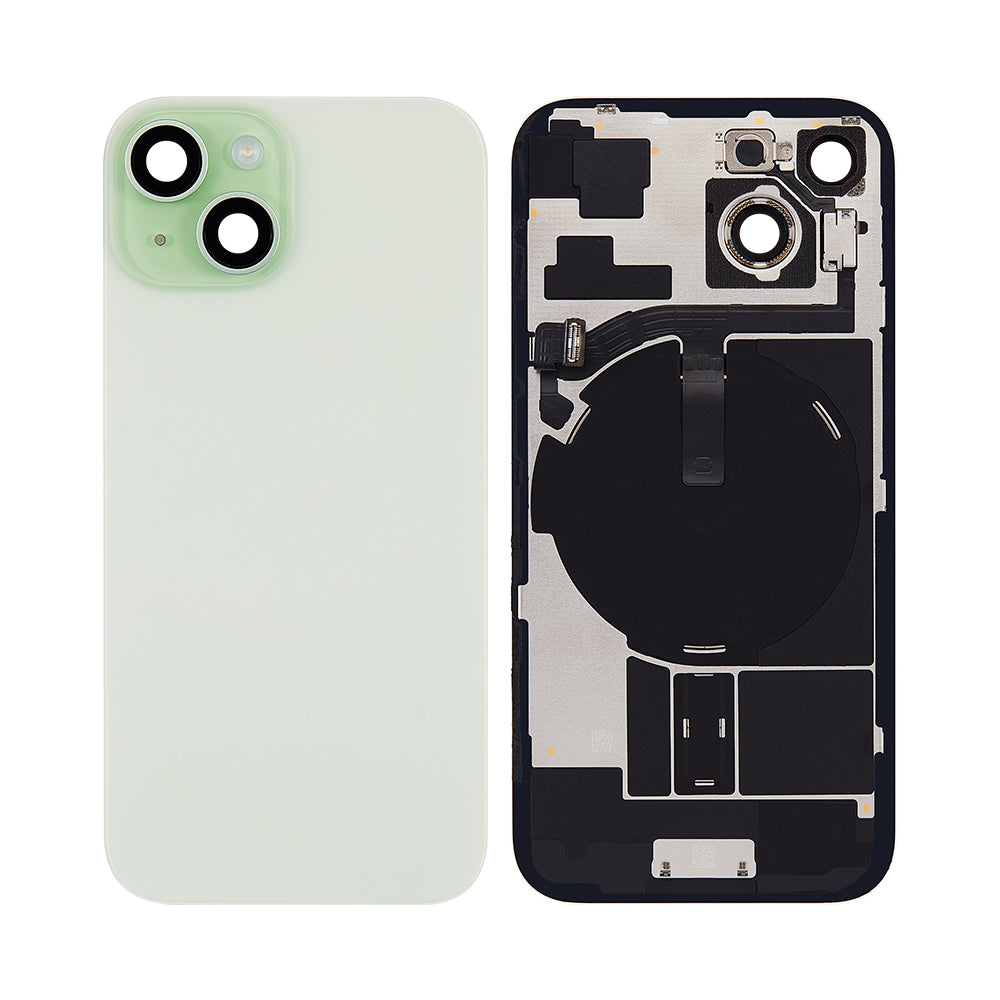 For iPhone 15 Extra Glass With Enlarged Camera Frame Green Compatible