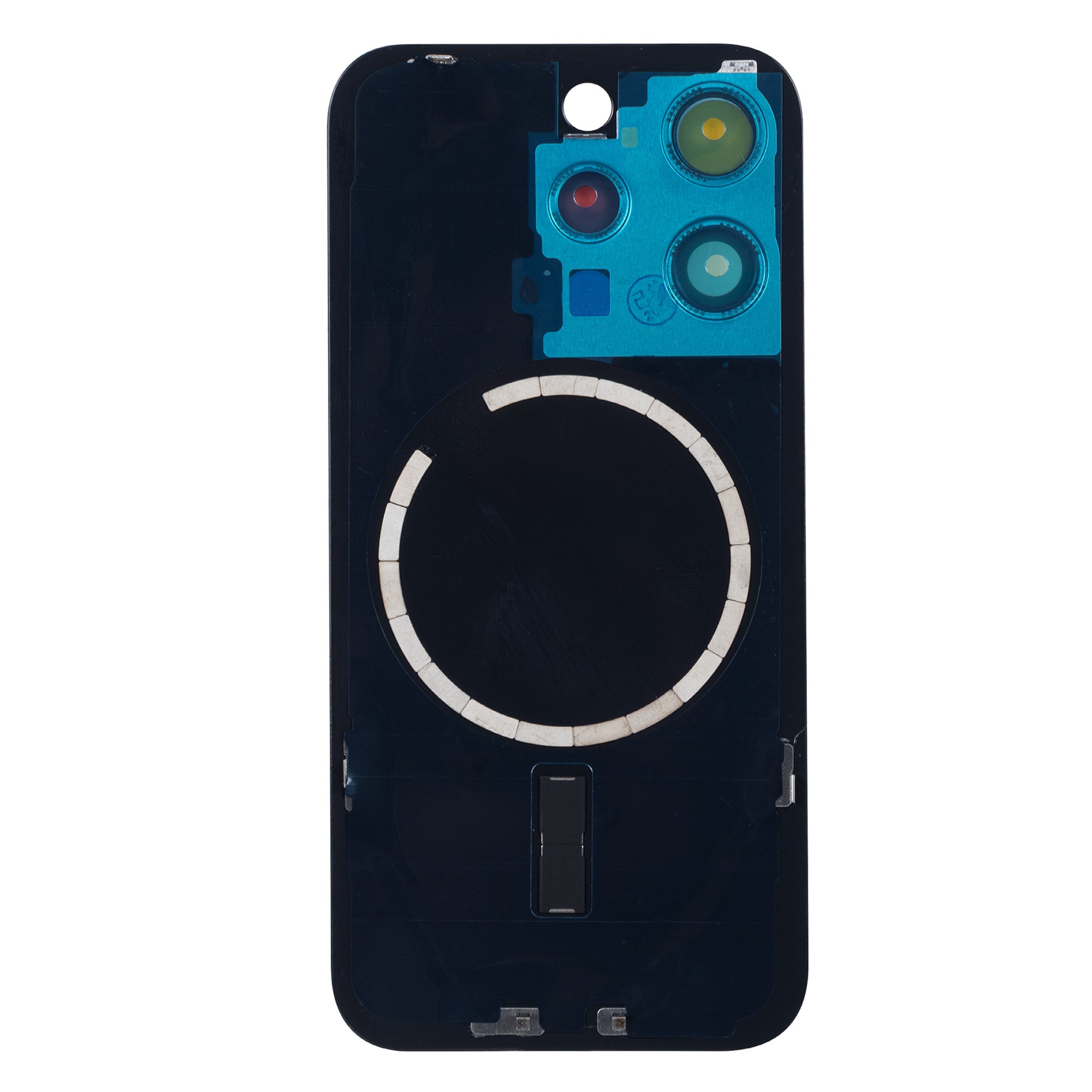 For Apple iPhone 15 Pro Back Glass Without NFC, Enlarged Camera Frame White Titanium Compatible