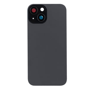 For Apple iPhone 15 Plus Back Glass Without NFC, Enlarged Camera Frame Black Compatible