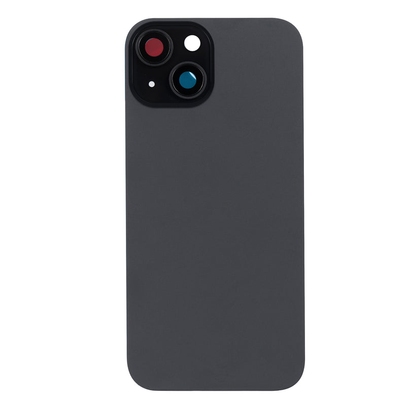 For Apple iPhone 15 Plus Back Glass Without NFC, Enlarged Camera Frame Black Compatible