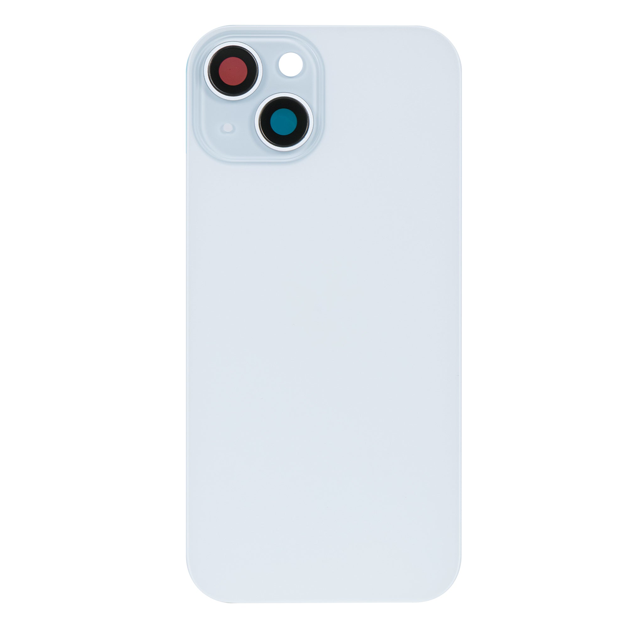 For Apple iPhone 15 Plus Back Glass Without NFC, Enlarged Camera Frame Blue Compatible