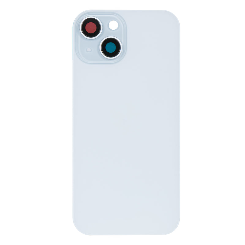 For Apple iPhone 15 Plus Back Glass Without NFC, Enlarged Camera Frame Blue Compatible