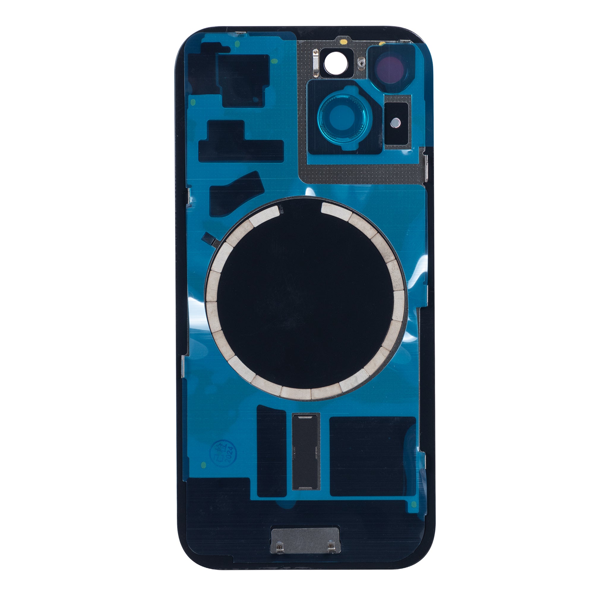 For Apple iPhone 15 Plus Back Glass Without NFC, Enlarged Camera Frame Pink Compatible