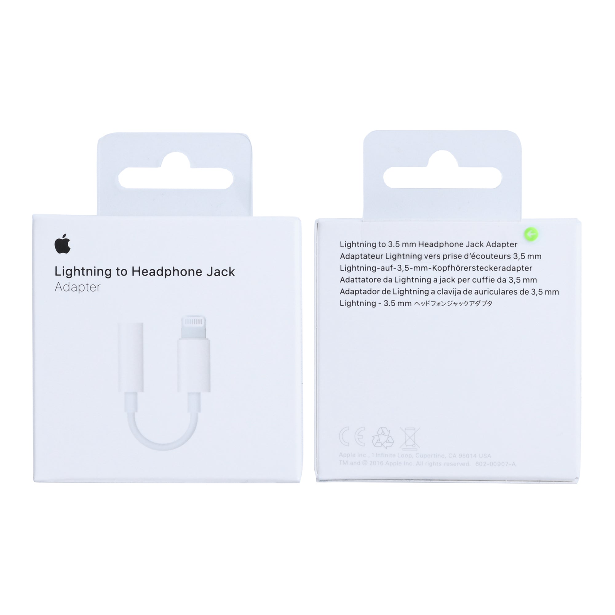 Apple Lightning To 3.5mm Jack Adapter 5cm White (MMX62ZM/A)