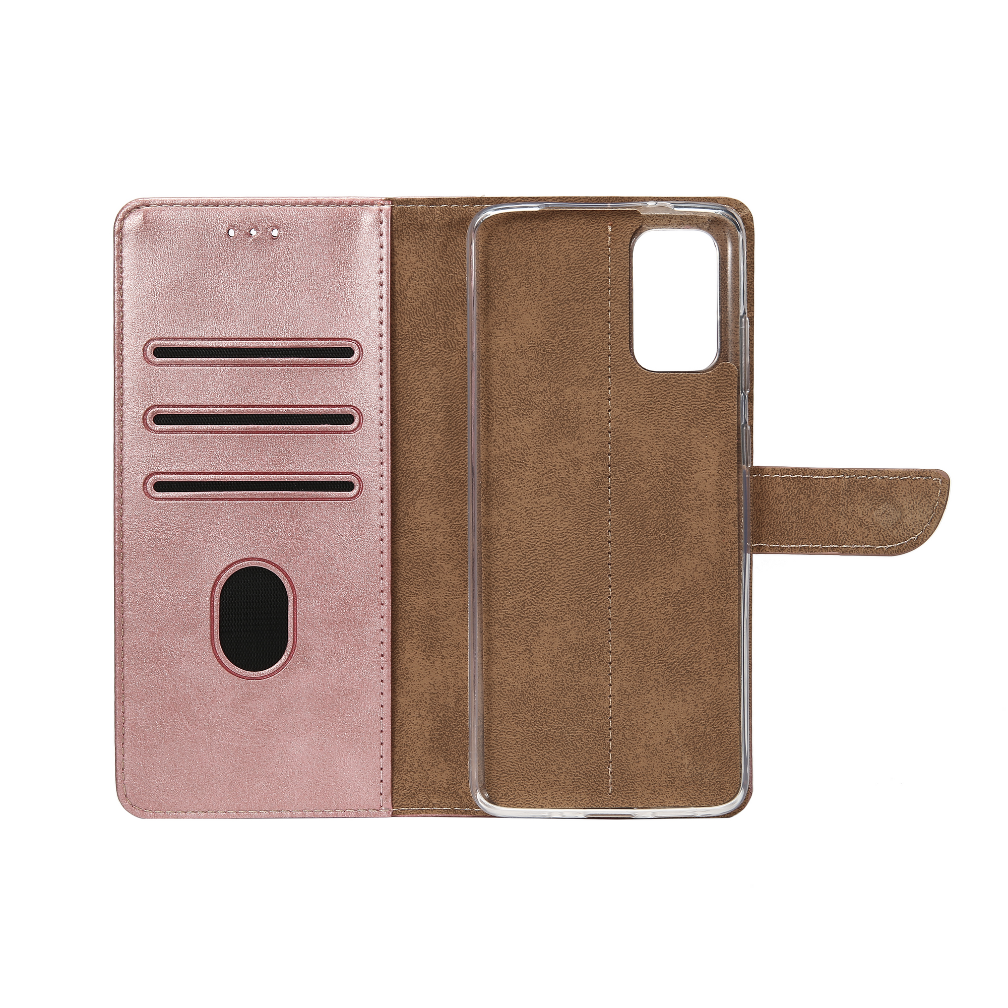 Rixus Bookcase For Samsung Galaxy A52 5G Pink