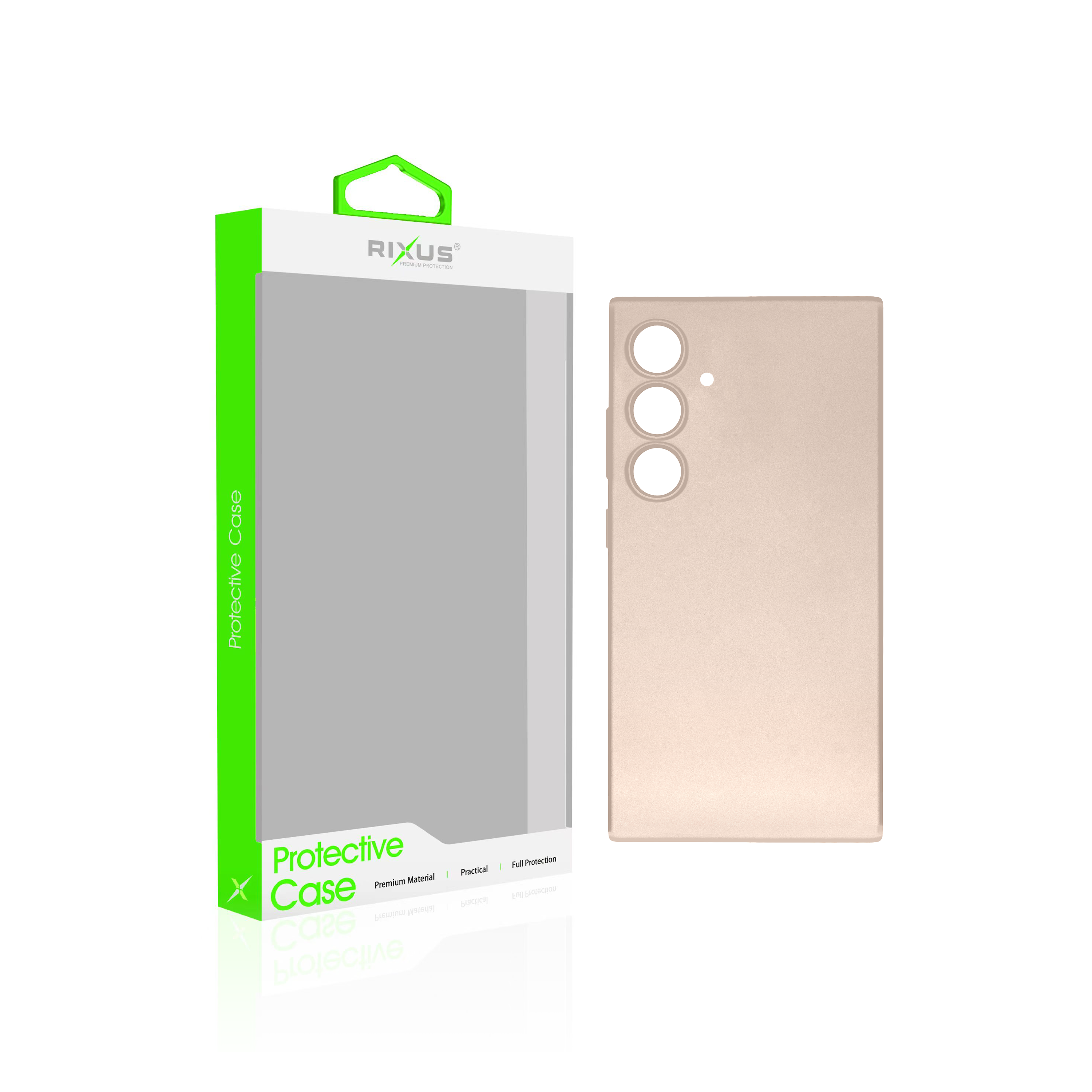 Rixus Soft TPU Phone Case For Samsung Galaxy S24 Ultra Gold