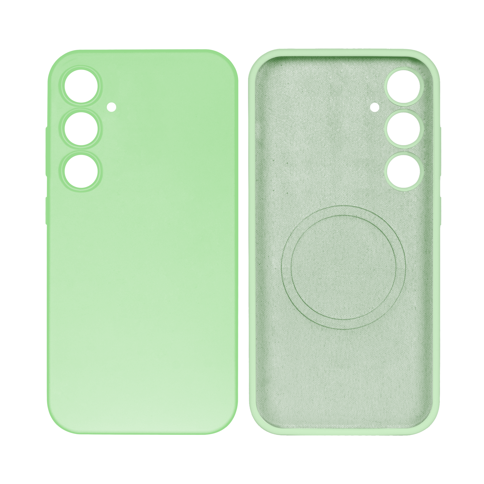 Rixus Soft TPU Phone Case With MagSafe Compatible For Samsung Galaxy S24 Matcha