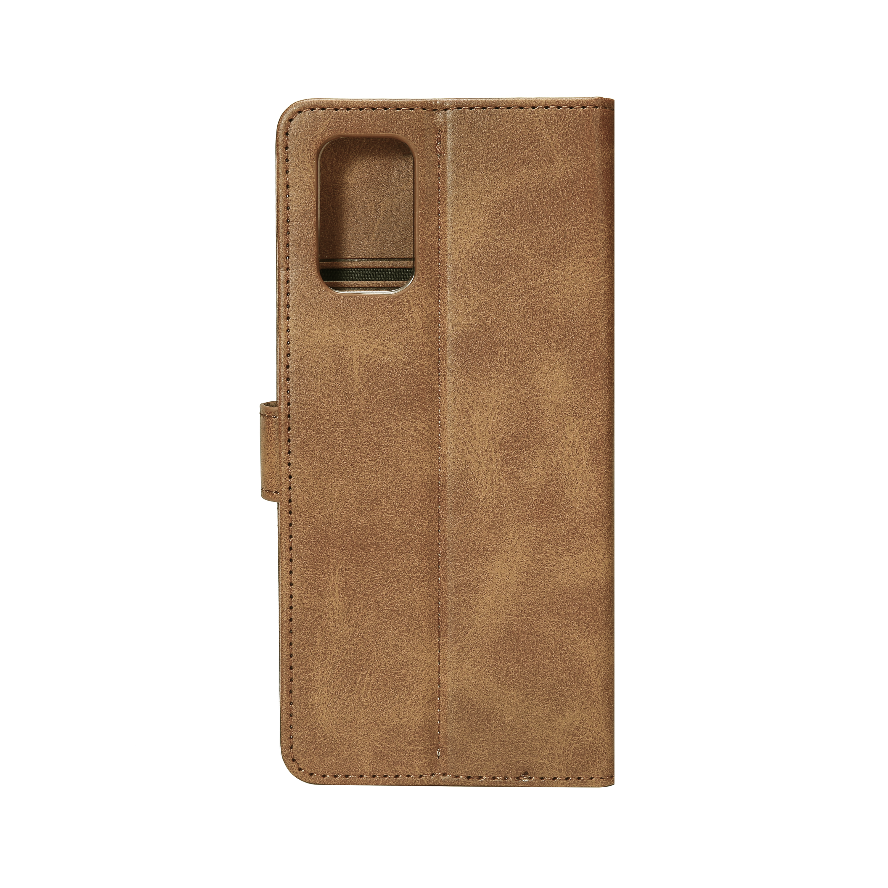 Rixus Bookcase For Samsung Galaxy A71 4G Light Brown