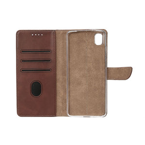 For iPhone XR Bookcase Brown
