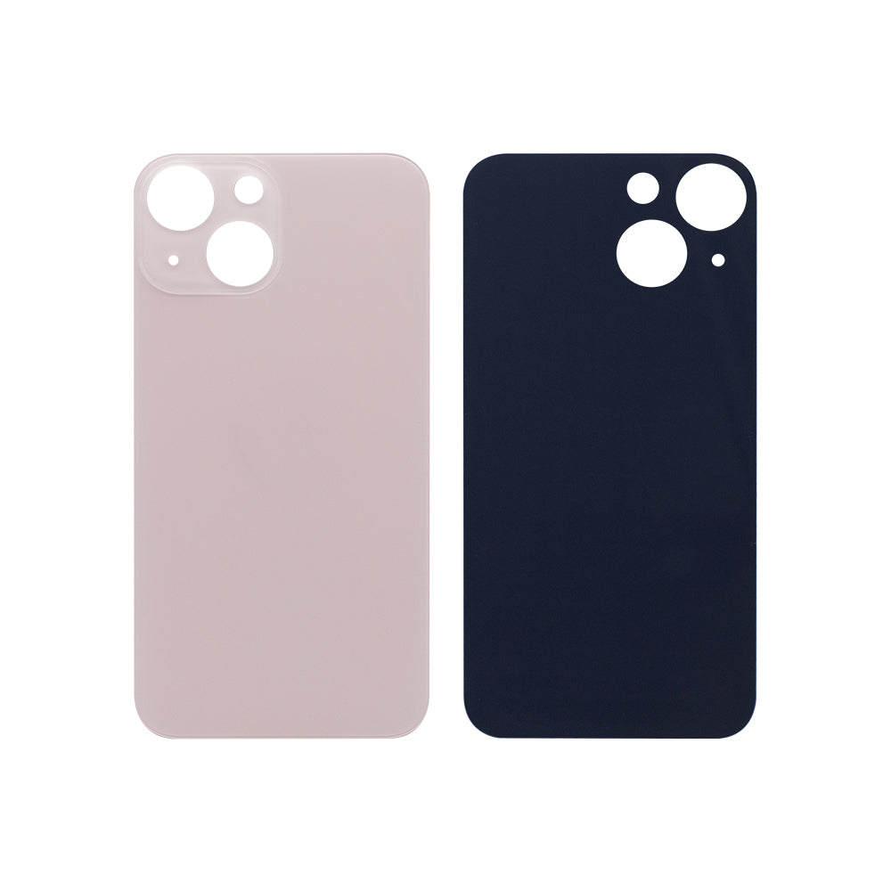 For Apple iPhone 13 Mini Back Glass, Enlarged Camera Frame Pink Compatible