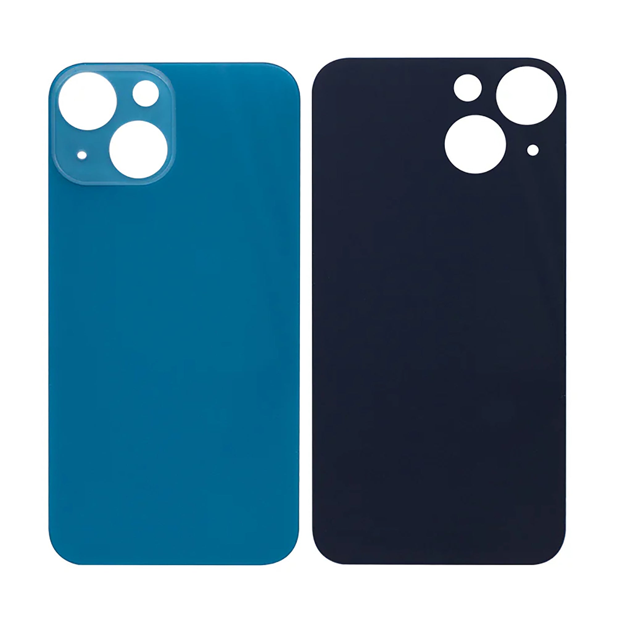For Apple iPhone 13 Back Glass, Enlarged Camera Frame Blue Compatible