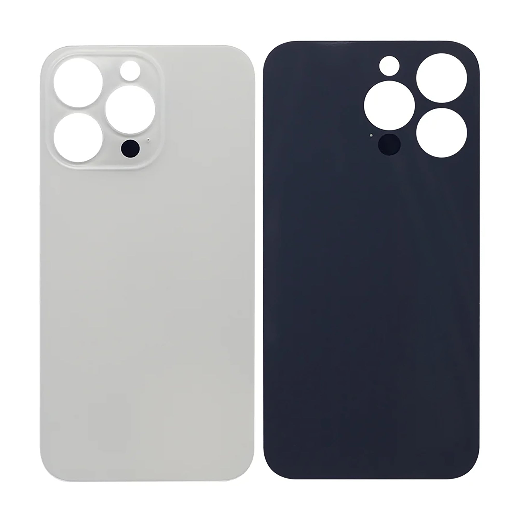 For Apple iPhone 13 Pro Back Glass, Enlarged Camera Frame Silver Compatible
