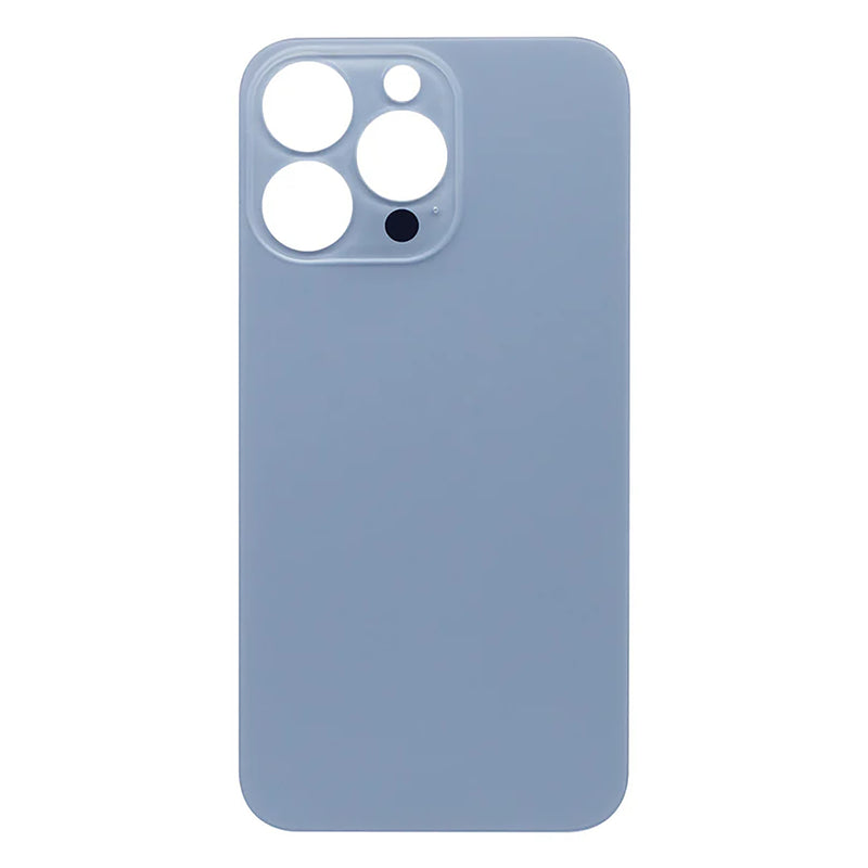 For Apple iPhone 13 Pro Back Glass, Enlarged Camera Frame Sierra Blue Compatible