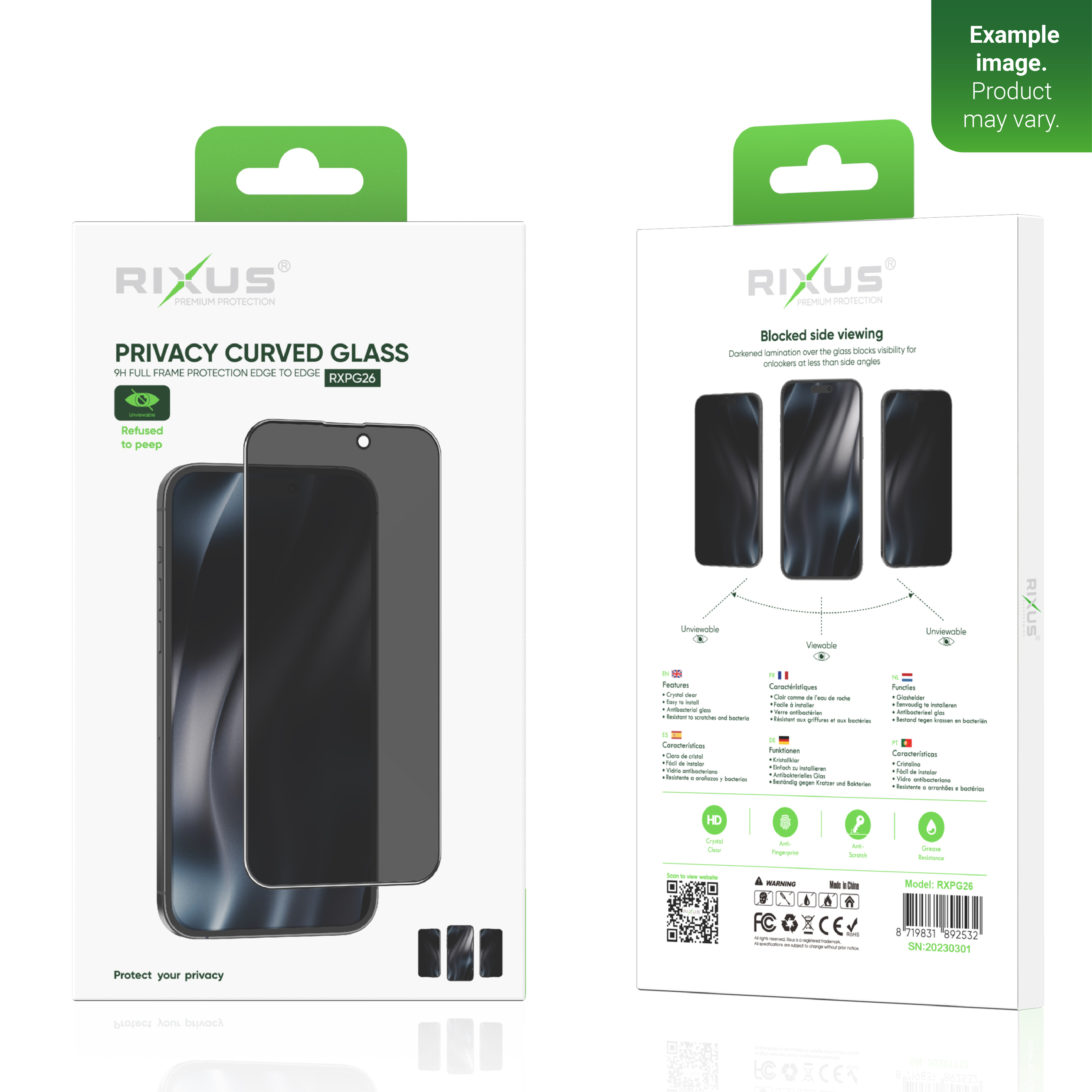Rixus Privacy Full Curved Edge Tempered Glass For Samsung Galaxy A50