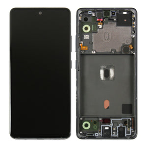 Samsung Galaxy A51 5G A516B Display And Digitizer With Frame Prism Cube Black Service Pack