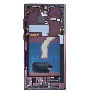 Samsung Galaxy S22 Ultra S908B Display And Digitizer With Frame Burgundy Soft-OLED