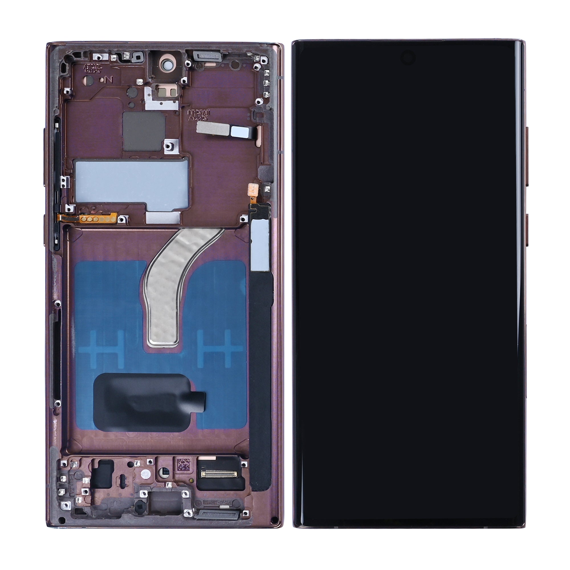 Samsung Galaxy S22 Ultra S908B Display And Digitizer With Frame Burgundy Soft-OLED
