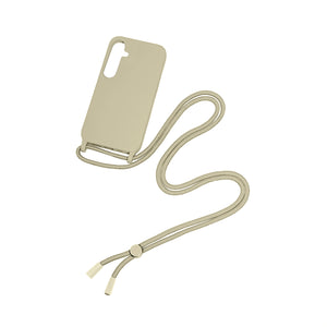Rixus TPU Necklace Cord Cover For Samsung Galaxy S24 Gold