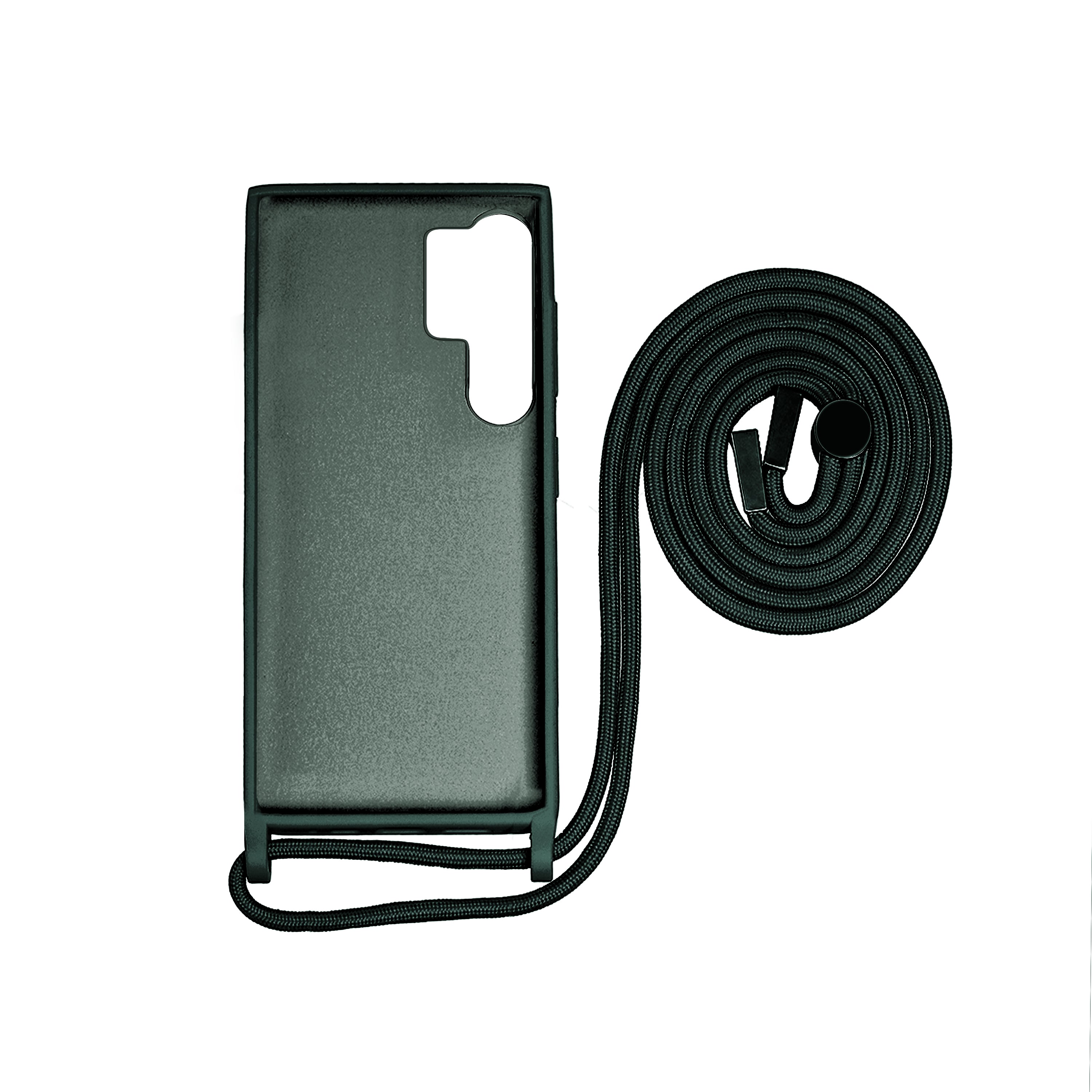 Rixus TPU Necklace Cord Cover For Samsung Galaxy S24 Ultra Dark Green