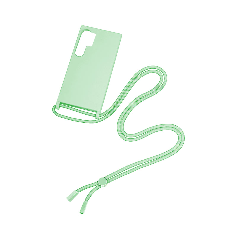 Rixus TPU Necklace Cord Cover For Samsung Galaxy S24 Ultra Matcha