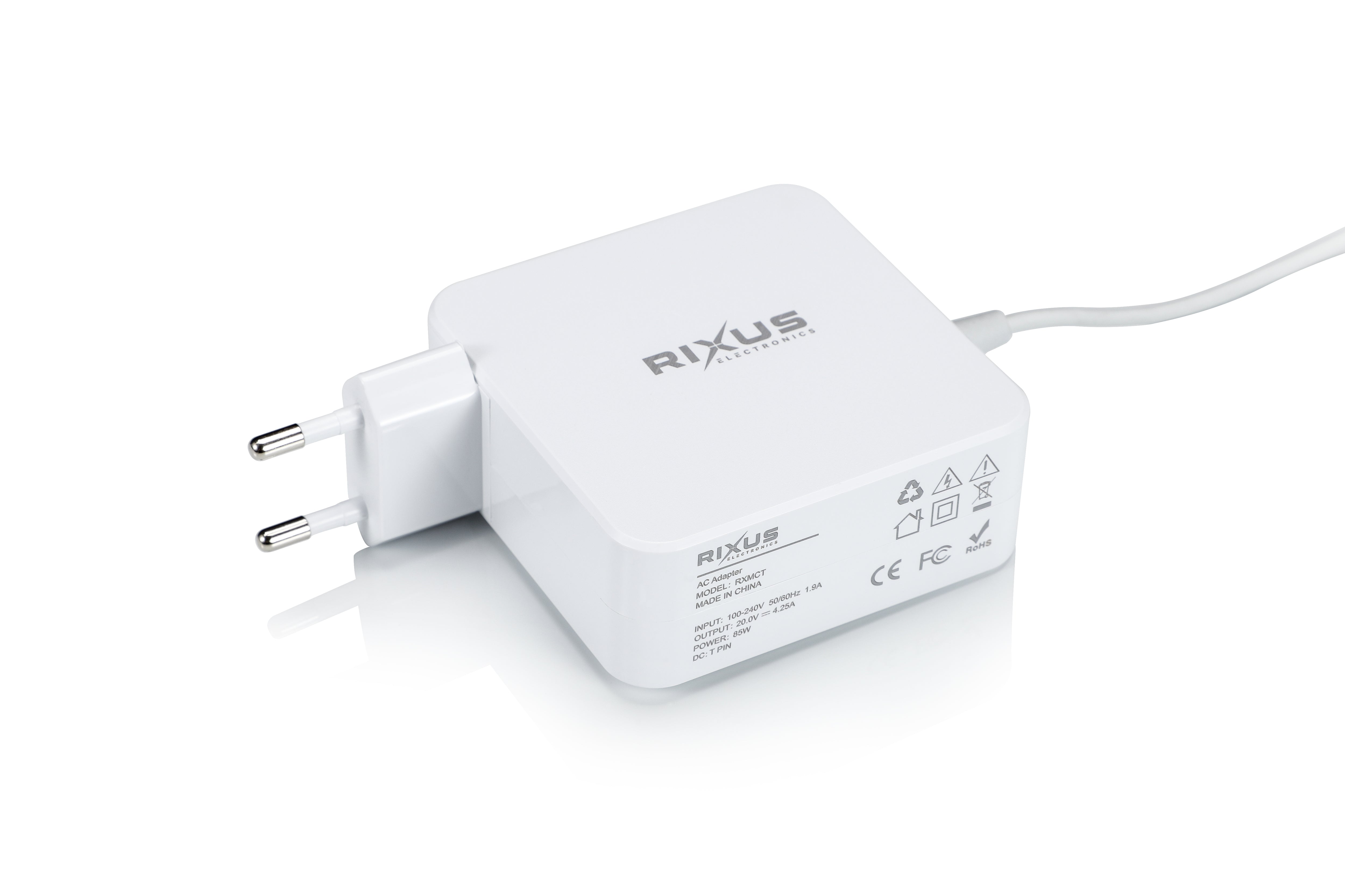 Rixus RXMCT 85W Charger For Macbook T Tip