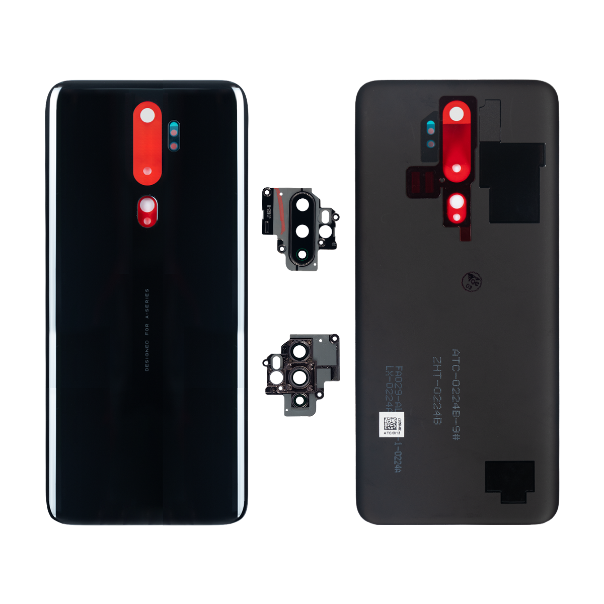 Oppo A5 2020 Back Cover With Lens Mirror Black OEM