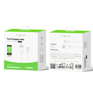 Rixus RXU81A Boost Data Cable Lightning Connector 1m White