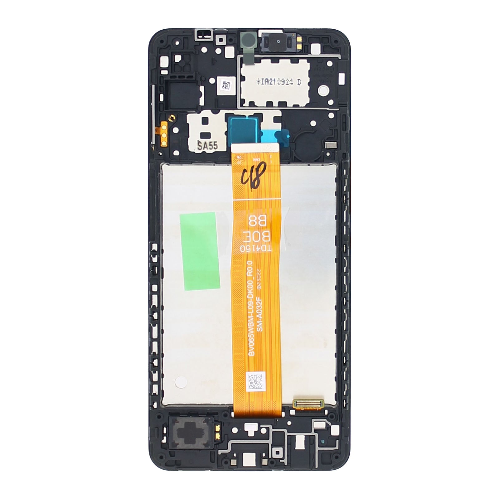 Samsung Galaxy A12s A127F Display And Digitizer With Frame Black Service Pack