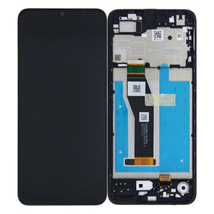 Motorola Moto E13 Display And Digitizer With Frame Black Service Pack