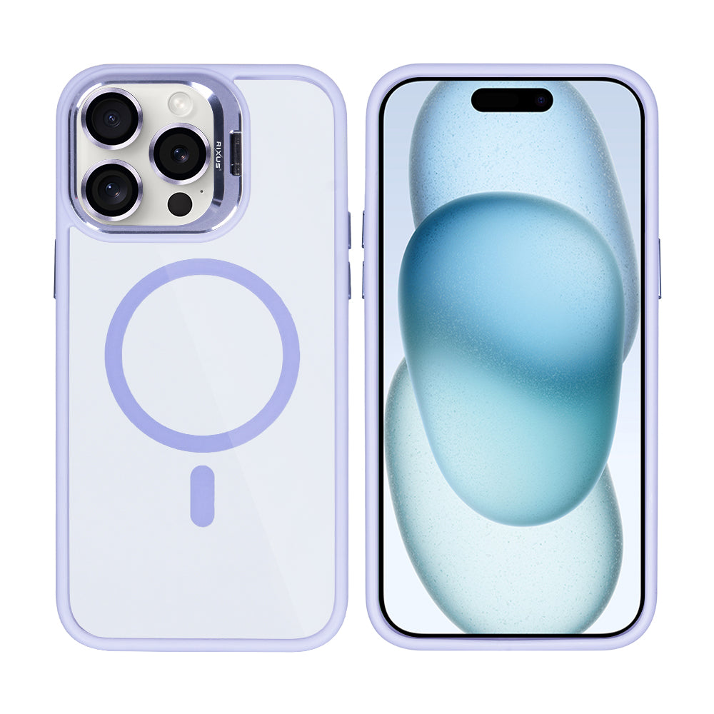 Rixus Classic 03 Case With MagSafe For Apple iPhone 15 Pro Light Purple