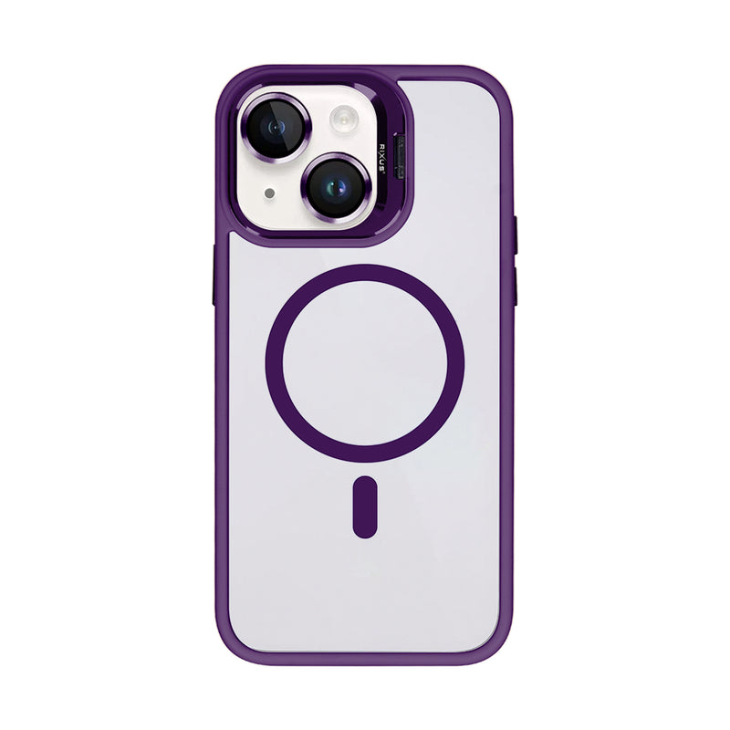 Rixus Classic 03 Case With MagSafe For Apple iPhone 15 Plus Deep Purple