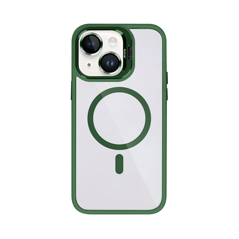 Rixus Classic 03 Case With MagSafe Compatible For Apple iPhone 14 Plus Dark Green