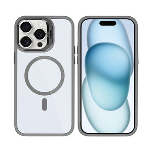 Rixus Classic 03 Case With MagSafe For Apple iPhone 15 Pro Titanium Grey