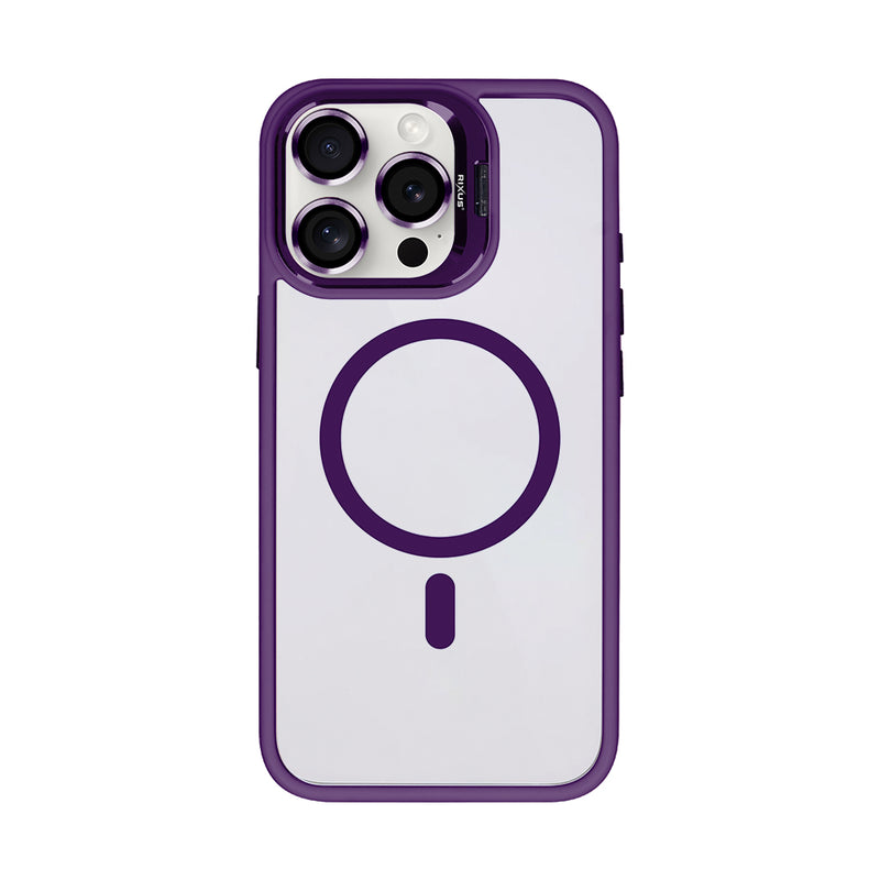 Rixus Classic 03 Case With MagSafe Compatible For Apple iPhone 12 Pro Max Deep Purple