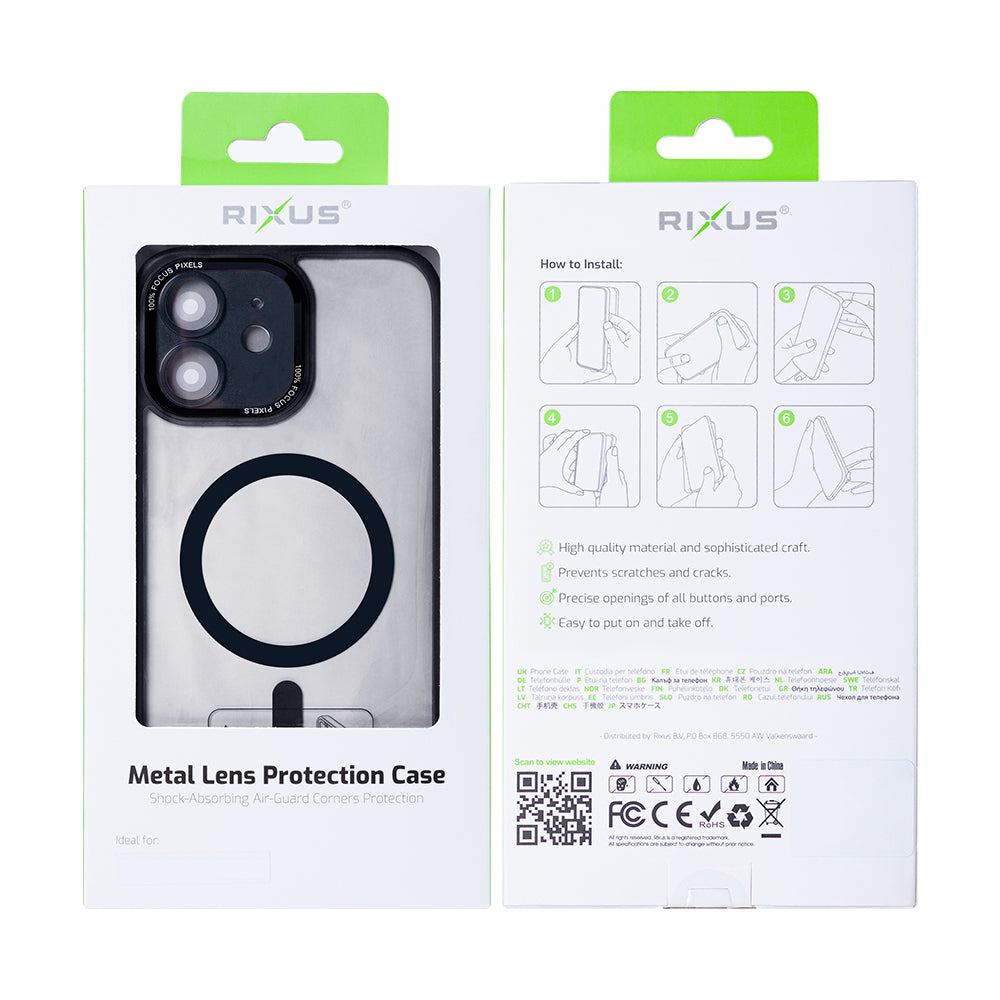 Rixus Classic 04 Case With MagSafe For Apple iPhone 11 Black