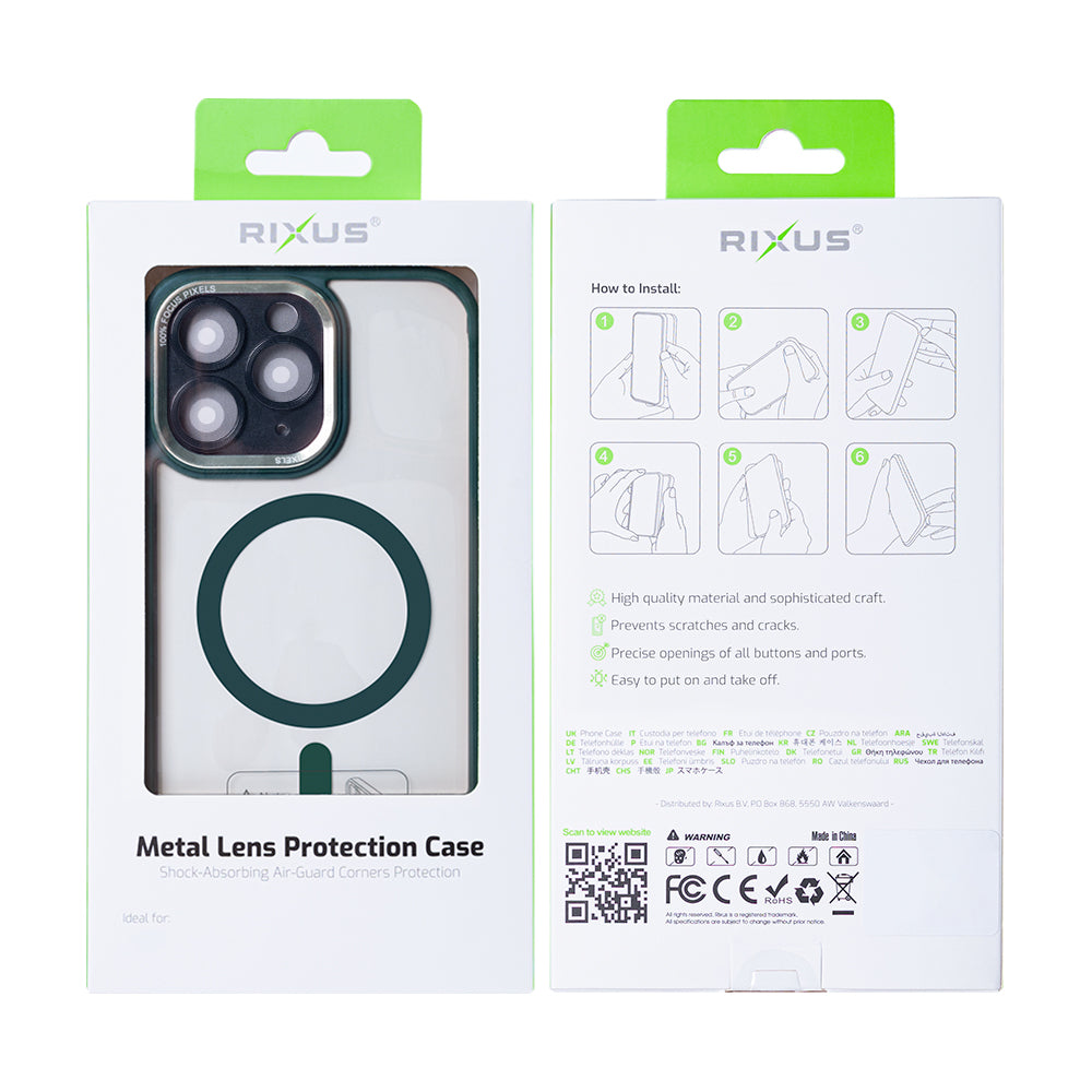 Rixus Classic 04 Case With MagSafe Compatible For Apple iPhone 11 Pro Dark Green