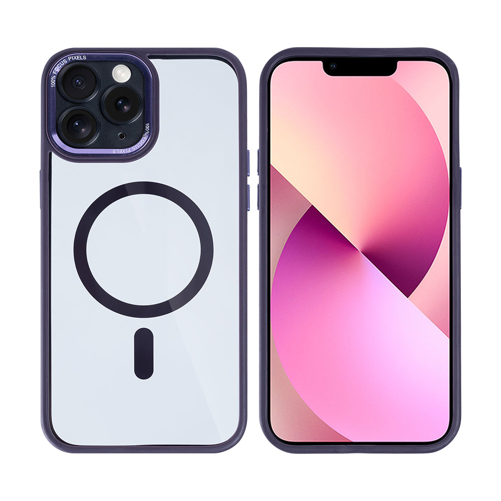 Rixus Classic 04 Case With MagSafe Compatible For Apple iPhone 11 Pro Purple