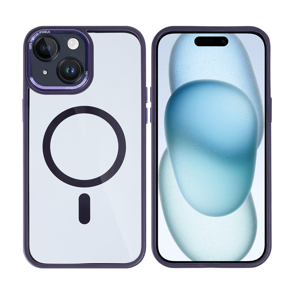 Rixus Classic 04 Case With MagSafe For Apple iPhone 15 Plus Purple