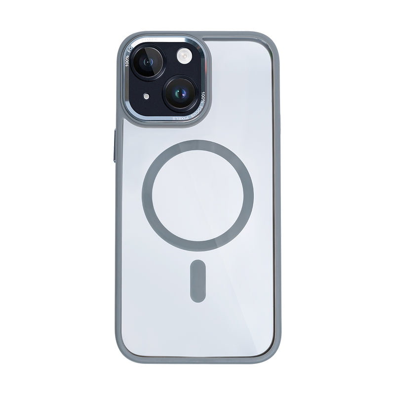 Rixus Classic 04 Case With MagSafe Compatible For Apple iPhone 15 Plus Grey