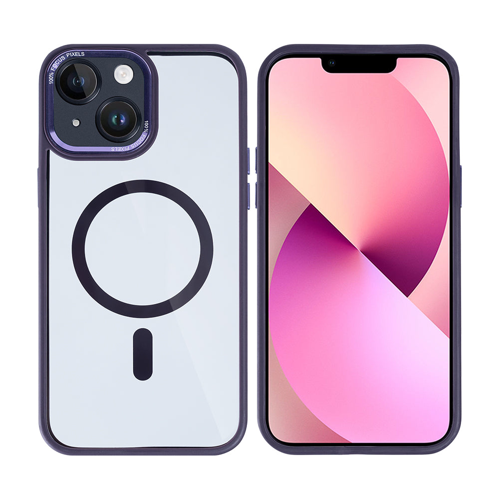 Rixus Classic 04 Case With MagSafe Compatible For Apple iPhone 14 Purple