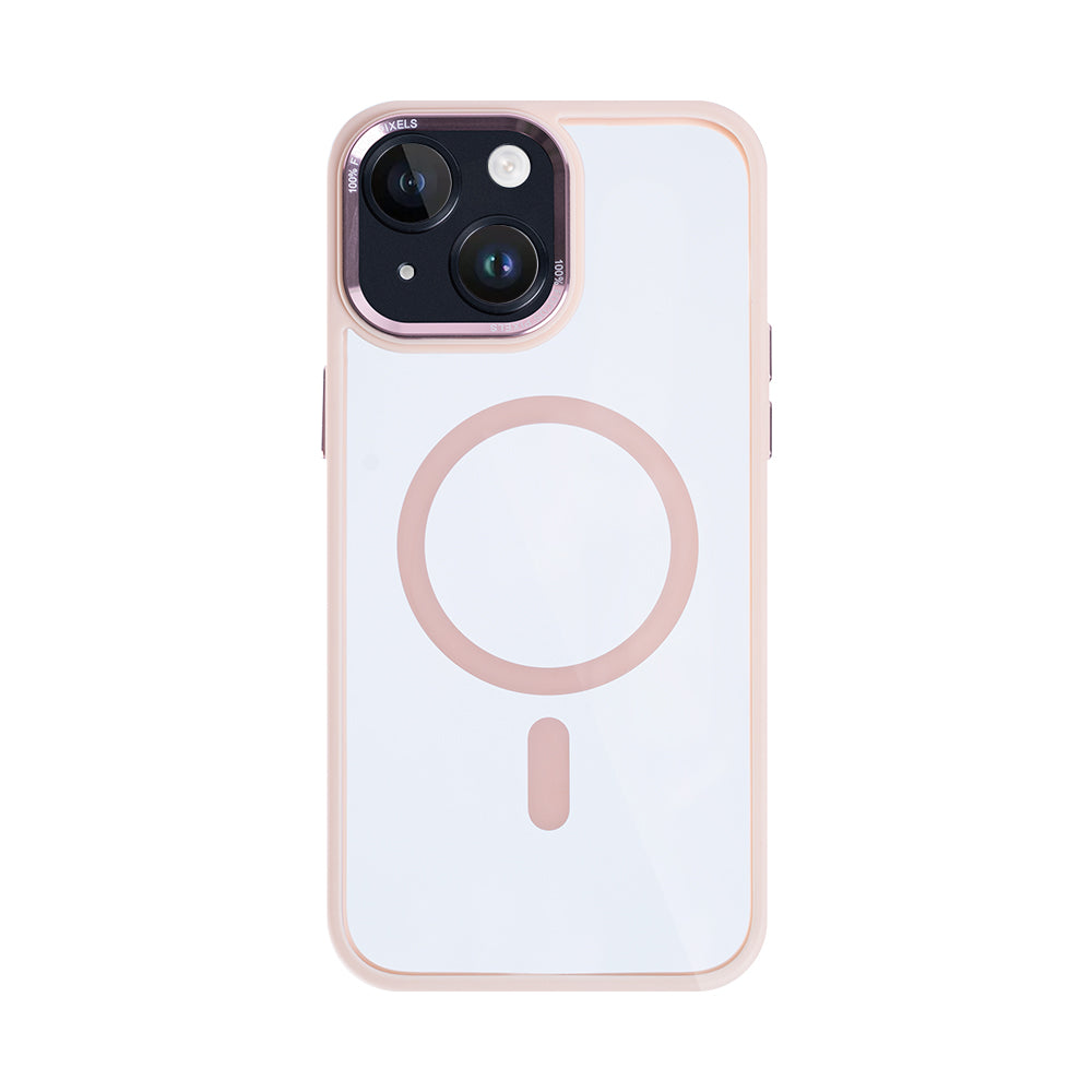 Rixus Classic 04 Case With MagSafe Compatible For Apple iPhone 13 Pink