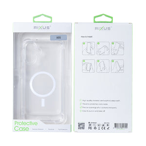 Rixus Anti-Burst Case With MagSafe For Samsung Galaxy A05 Transparent