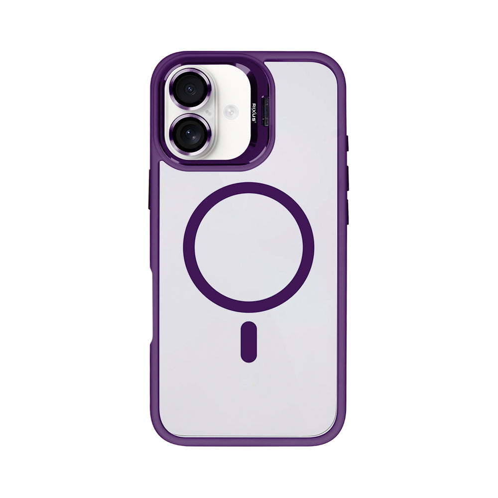 Rixus Classic 03 Case With MagSafe For Apple iPhone 16 Deep Purple