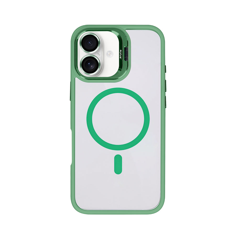 Rixus Classic 03 Case With MagSafe For Apple iPhone 16 Light Green