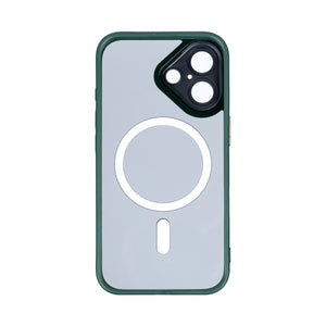 Rixus Classic 04 Case With MagSafe Compatible For Apple iPhone 16 Dark Green