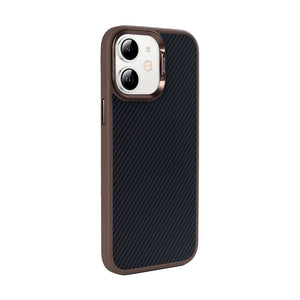 Rixus Mag Carbon With MagSafe Compatible For Apple iPhone 11 Brown