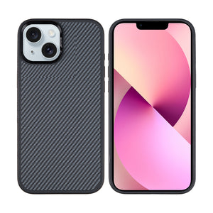 Rixus Mag Carbon With MagSafe Compatible For Apple iPhone 13 Titanium Black