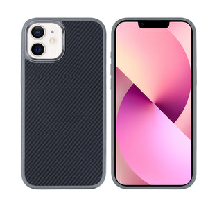 Rixus Mag Carbon With MagSafe Compatible For Apple iPhone 12, 12 Pro Titanium Grey
