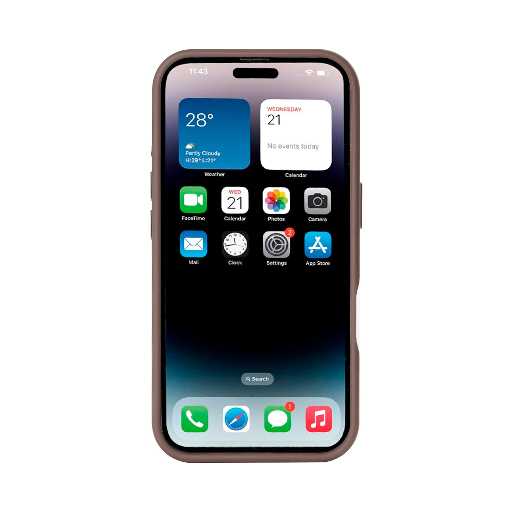 Rixus Mag Carbon With MagSafe For Apple iPhone 16 Brown